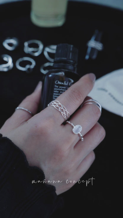 MB027 925 SILVER RING - Dentelle