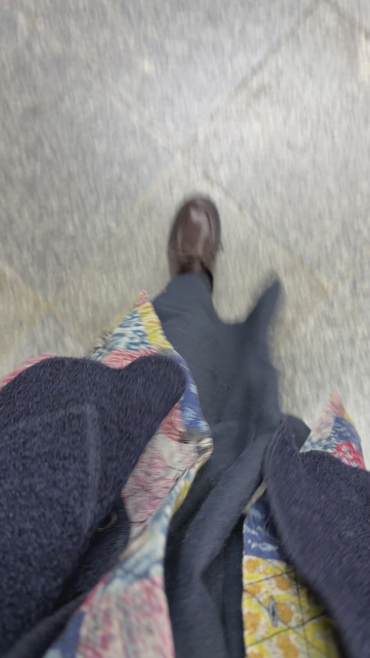 MZ863 2-TONE ELASTIC WAIST CULOTTES