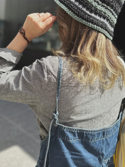 MZ-119 Contrasted Plaid Shirt