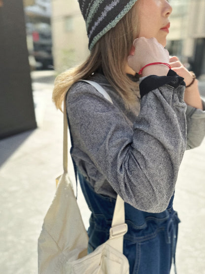 MZ-119 Contrasted Plaid Shirt