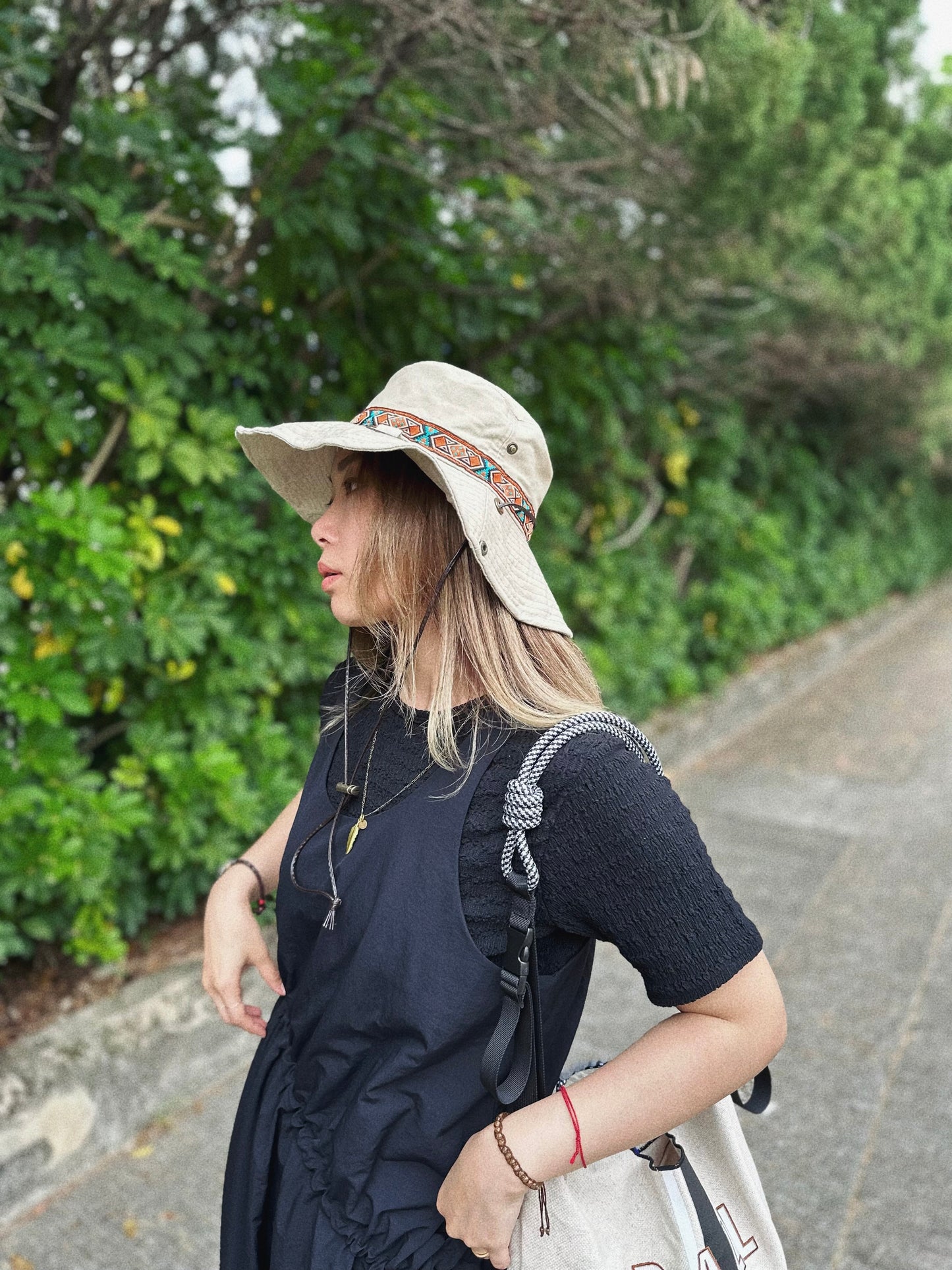 MZ-128 Geo Strap Bucket Hat